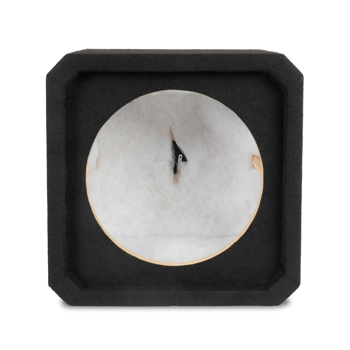 NE101S Single 10" Sealed 3/4" MDF Black Carpeted Subwoofer Enclosure – 0.65 Cu. Ft. with Polyfil and NVX Logo