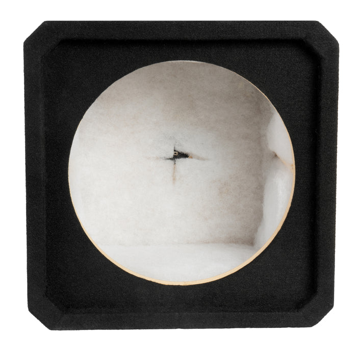 NE121S Single 12" Sealed 3/4" MDF Black Carpeted Subwoofer Enclosure – 1.0 Cu. Ft. with Polyfil and NVX Logo