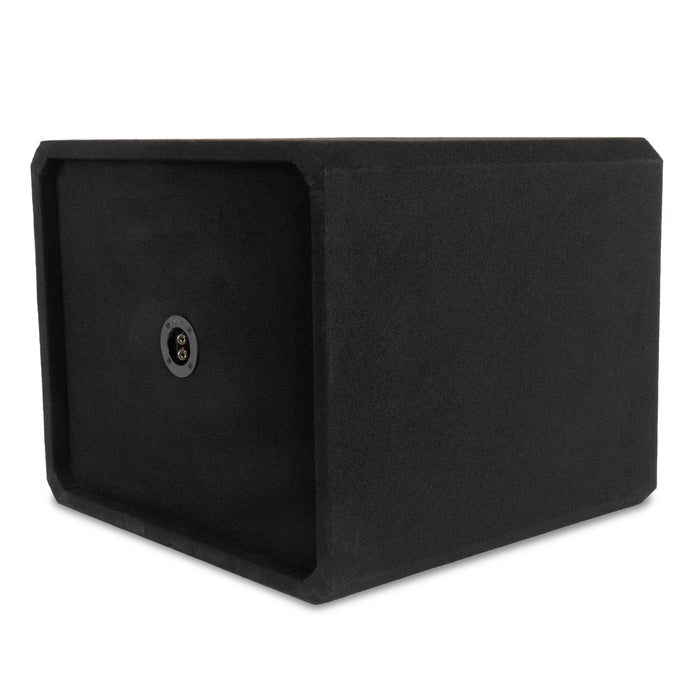 NE151P Single 15" Slot Ported 3/4" MDF Black Carpeted Subwoofer Enclosure – 3.50 Cu. Ft. with Polyfil and NVX Logo