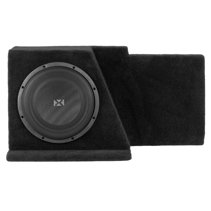 LVE-GM-SLVECG2-D12S Custom Fit 800W RMS Dual 12" Sealed Down Firing Loaded Subwoofer Enclosure for 2008-2013 Chevrolet Silverado and GMC Sierra Extended Cab Trucks
