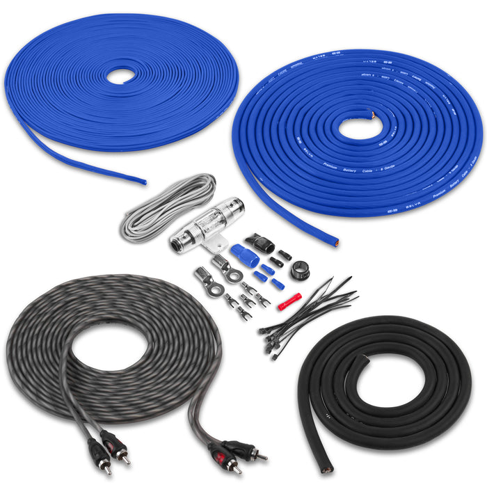 QBUS8P 300W Peak (150W) RMS 8" Ported Amplified Loaded Under Seat Subwoofer System with Remote Bass Knob and Amplifier Wiring Kit