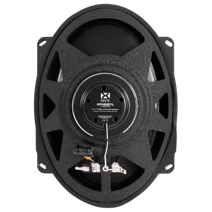 XFHD57L 600W Peak (300W RMS) 5x7" XF-Series 2-Ohm OEM Saddlebag Lid Speakers for Select 1998-up Harley Davidson Motorcycles