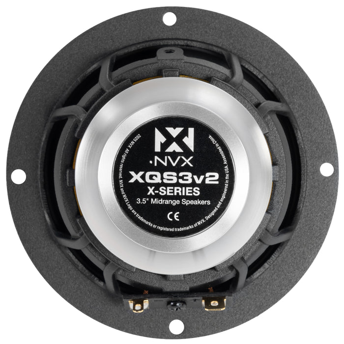 XQS3v2 200W Peak (100W RMS) 3.5" X-Series v2 NEO Midrange Speakers with Carbon Fiber Cones