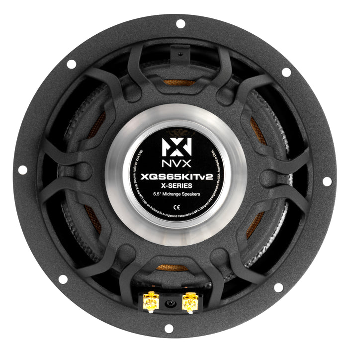 XQS65KITv2 600W Peak (300W RMS) 6.5" X-Series 2-Way Component Speaker System with Carbon Fiber Cones and 30mm Silk Dome Tweeters